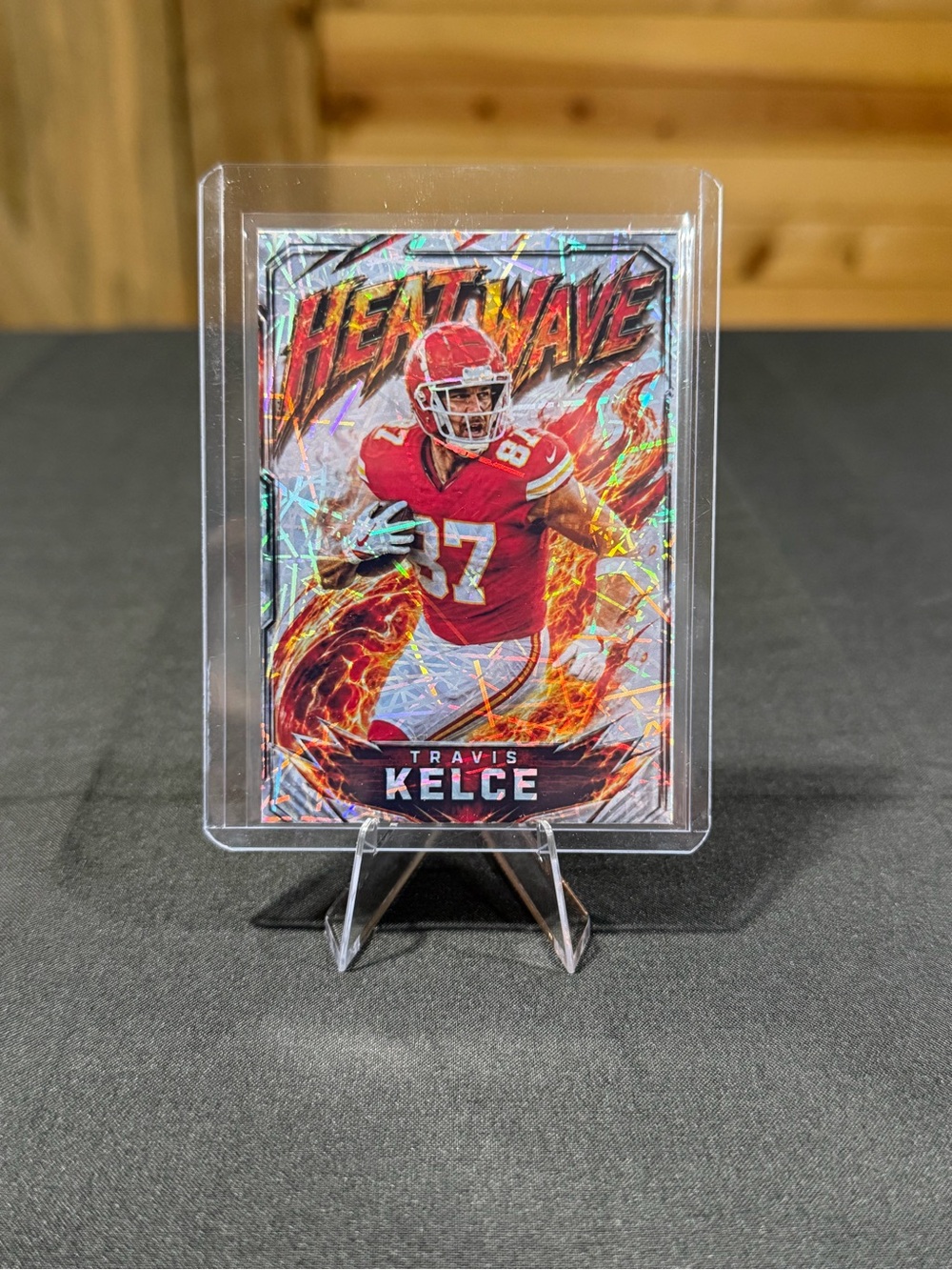 Travis Kelce Kansas City Chiefs Heat Wave Custom Football Card